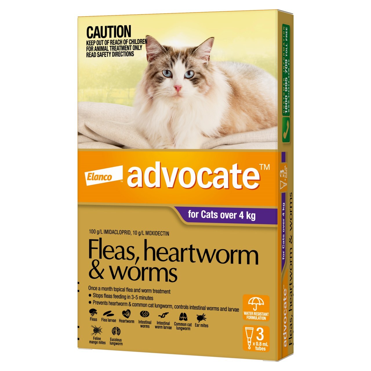 Advocate Cat Over to 4kg 3'S