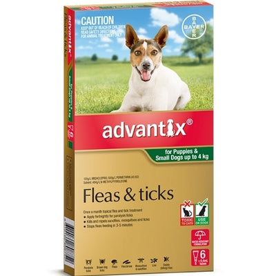 Advantix Singles Puppies And Small Dogs Up To 4Kg (Small) Bayer