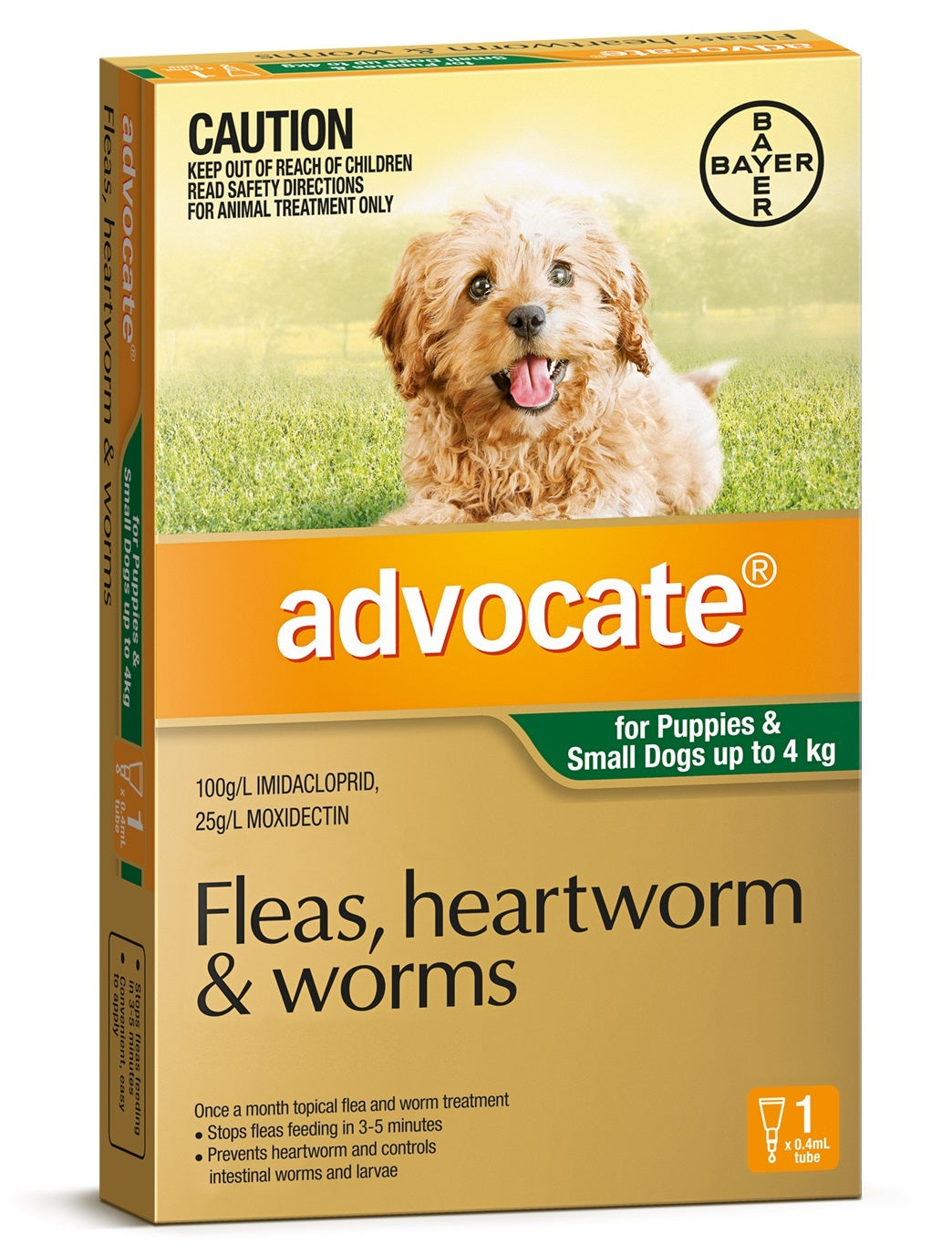 Advocate Dog up to 4kg Single
