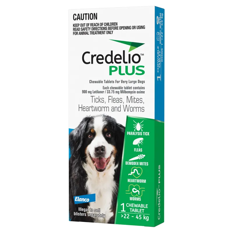 Credelio Plus Dog Xlarge 22-45Kg (Blue) 1 Pack