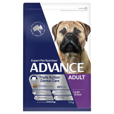 ADVANCE Large Adult Dog Dry Food 13kg Chicken Rice Dental Care