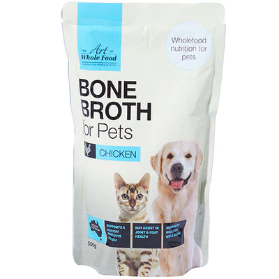 Art of Whole Food Chicken Bone Broth For Pets 500G - Carton of 8 Art of Whole Food