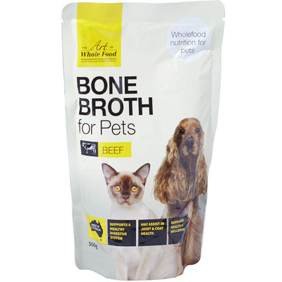 Art Of Whole Food Beef Bone Broth For Pets 500G - Carton of 8 Art of Whole Food