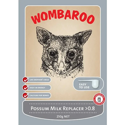 Wombaroo Possum Milk >0.8 250Gm Wombaroo