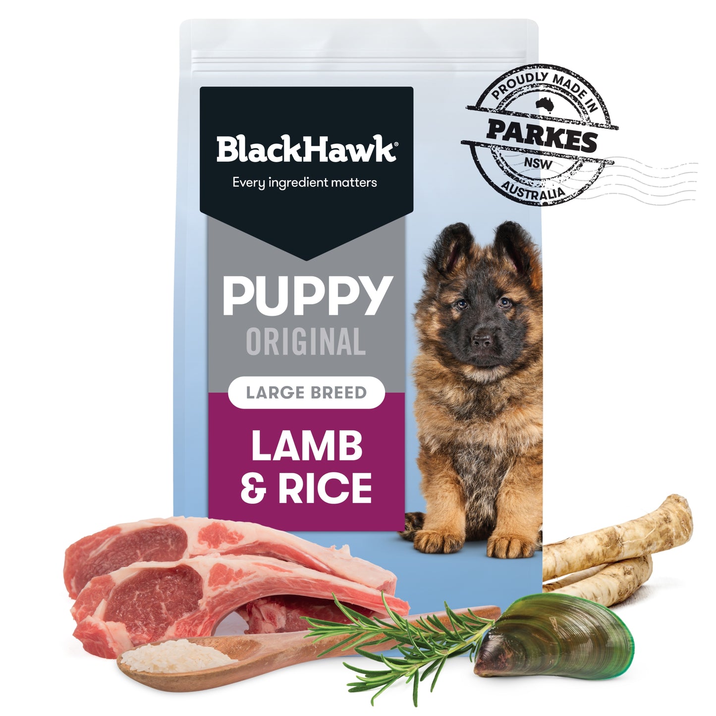 Black Hawk Large Breed Puppy Dry Food: Australian Lamb & Rice for Optimal Growth