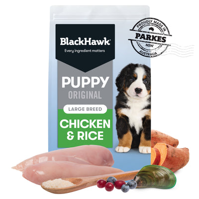 Black Hawk Large Breed Puppy Dry Food: Chicken & Rice