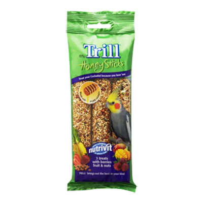 Trill Honeysticks For Cockatiels 105G 8Pk (Om8) Trill