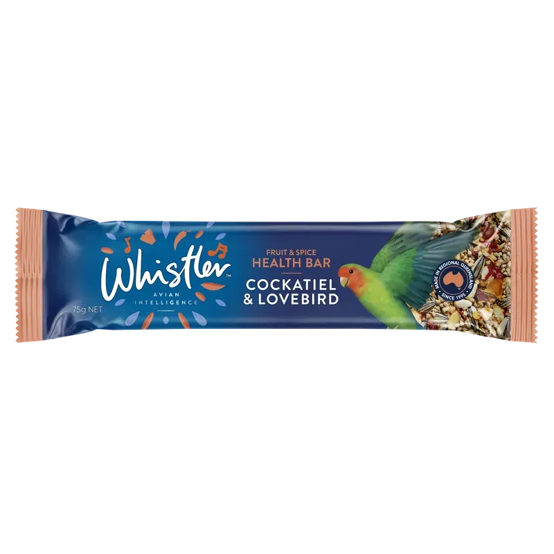 Whistler Cockatiel & Lovebird Health Bar 75G 12Pk (Om12)