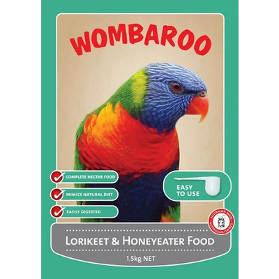 Wombaroo Lorikeet & Honeyeater Food 1.5Kg Wombaroo