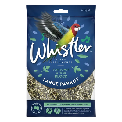Whistler Large Parrot Block Sflower Herb 450G 6Pack