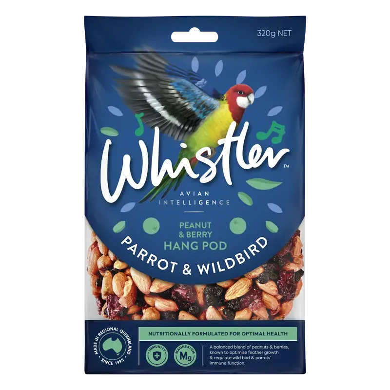 Whistler Parrot & Wildbird Pod Berries Blend 320G 8Pk(Om8) Whistler