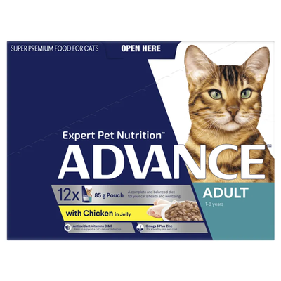 Advance Cat Wet Chicken Jelly Svms 85G 12Pk (Om12) Advance