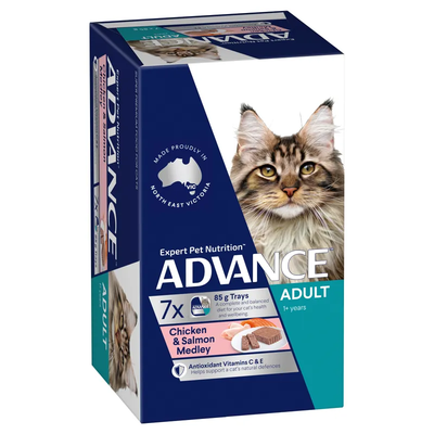 Advance Cat Adult Chicken & Slmn Med 85G 7Pk(Om7)