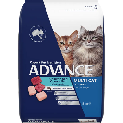 Advance Multi-Cat Adult Chicken And Ocean Fish 8Kg