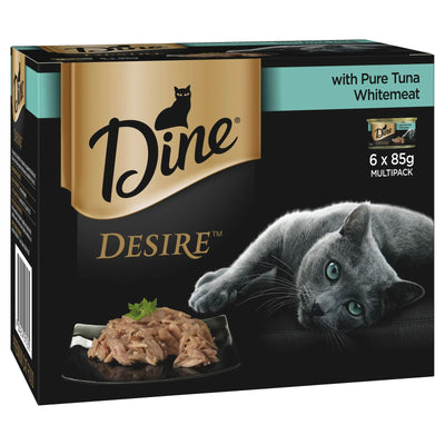 Dine Wet Desire Pure Tuna Whitemeat 85G 1X6Pack (239239)