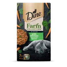 Dine Farm Collection Chicken Carrot Spinach 85G 7Pk Dine