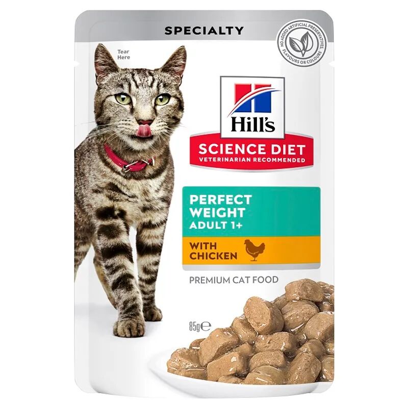 Hills Cat Adult Perfect Weight Pouches Chicken 85G 12Pack