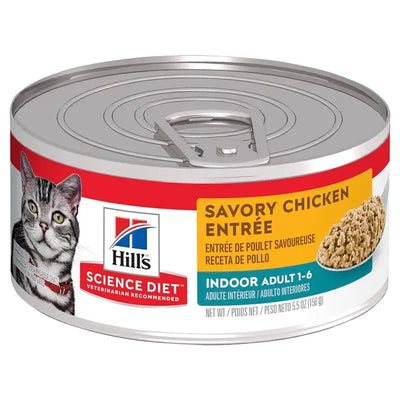 Hills Cat Adult Indoor 156G 24Pk (Om24)
