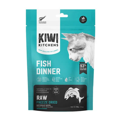 Kiwi Kitchens Freeze Dried Fish Cat Dinner 110G Kiwi Kitchens