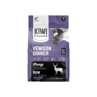 Kiwi Kitchens Freeze Dried Venison Cat Dinner 610G Kiwi Kitchens