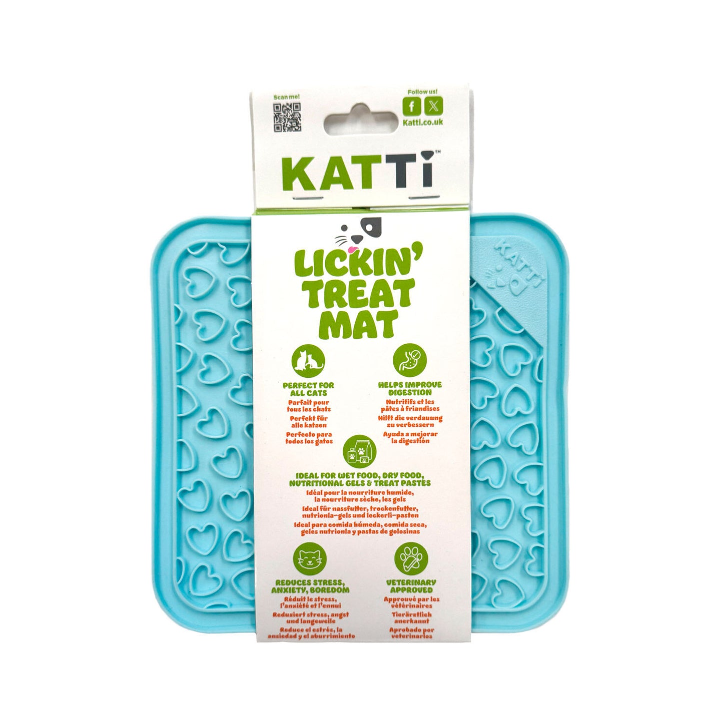 Katti Lickin Mat Heart Blue