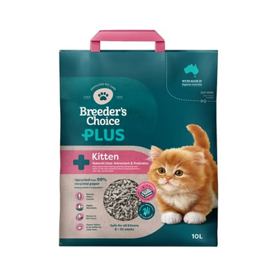 Breeders Choice Plus Kitten Litter 10Ltr
