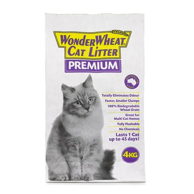 Wonder Wheat Cat Litter Premium 4Kg