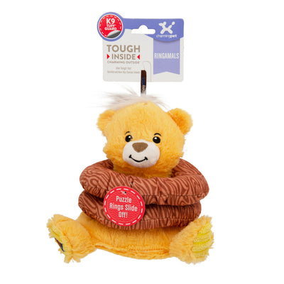 Charming Pet Ringamals Plush Puzzle Dog Toy - Bear Charming Pet