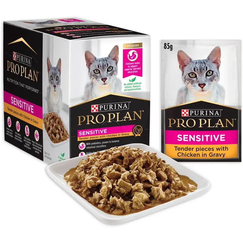 Pro Plan Adult Cat Sensitive Chicken Pouch 85G 12Pk(Om12)