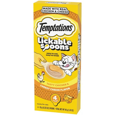 Temptations Creamy Spoons Chicken & Cheesy Cheese 4X10G Temptation