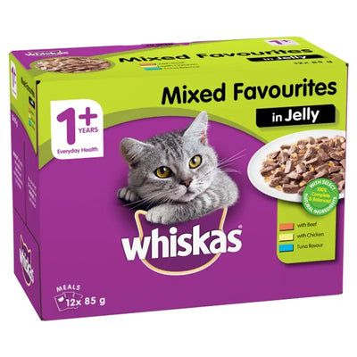 Whiskas Wet Favourites Jelly Mvms 85G 1X12Pk