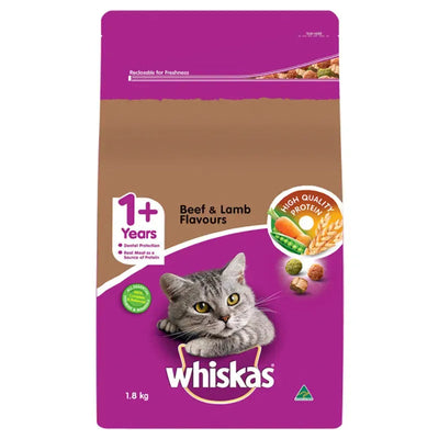 Whiskas Dry Adult Beef And Lamb 1.8Kg Whiskas