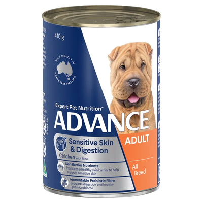 Advance Dog All Brd Sens Chkn Rice 410G 12Pk (Om12)