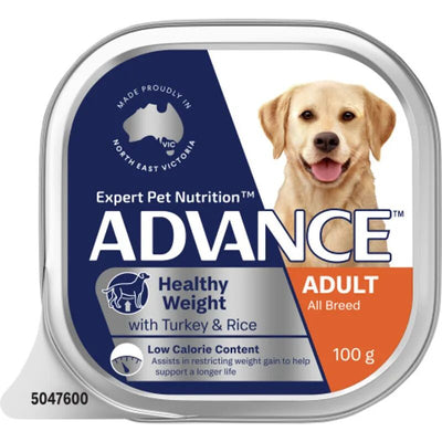 Advance Dog Ad Healthy Weight Turkey Rice 100G 12Pack