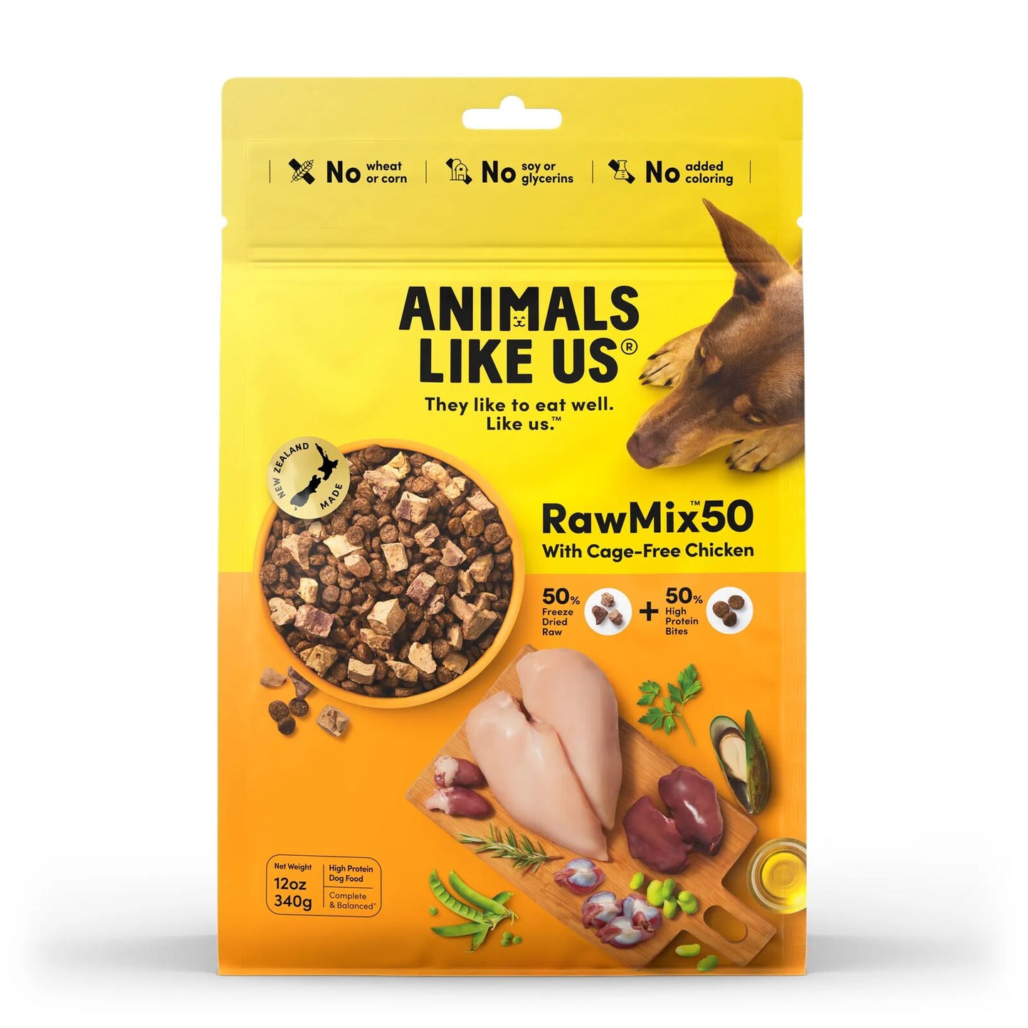 Animals Like Us Dog Rawmix50 With Cage-Free Chicken 340G Animals Like Us