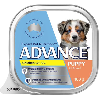 Advance Dog Puppy Chicken With Rice 100G 12Pack