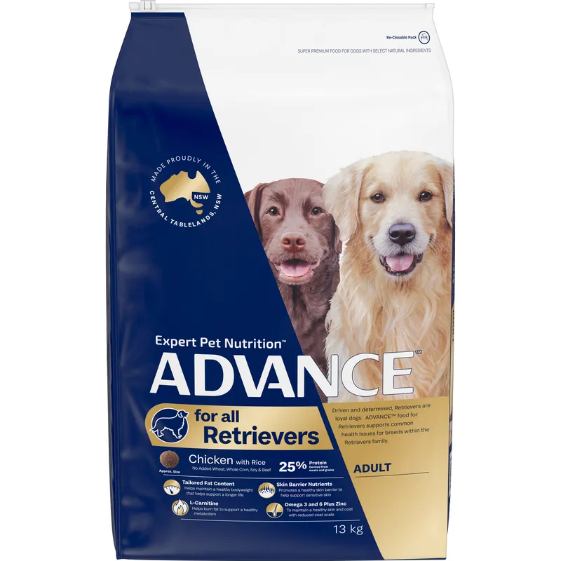 Advance Dog Retrievers Adult Chicken With Rice 13Kg