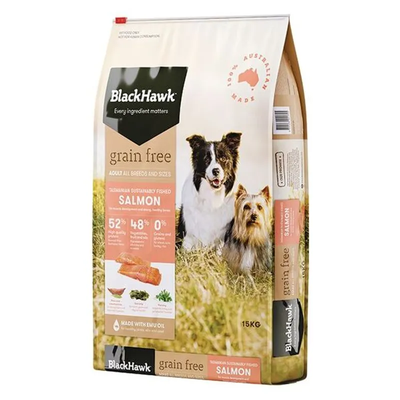 Black Hawk Grain Free Salmon 15Kg Black Hawk