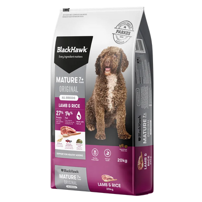 Black Hawk Mature Lamb & Rice 20Kg