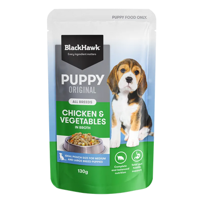 Black Hawk Puppy Chicken & Vegetables 130G 10Pack