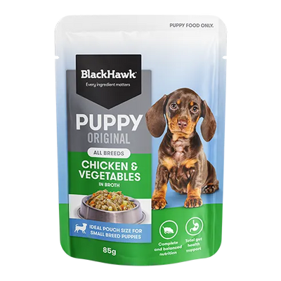 Black Hawk Puppy Chicken & Vegetables 85G 12Pack