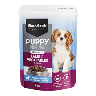 Black Hawk Puppy Lamb & Vegetables 85G 12Pack