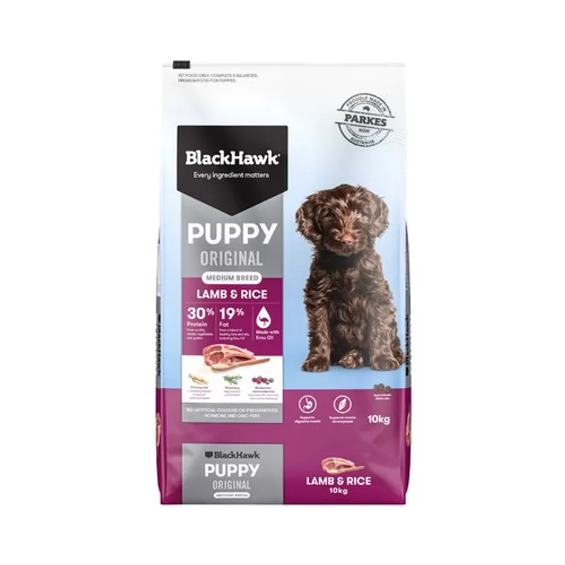 Black Hawk Puppy Medium Breed Lamb & Rice 10Kg