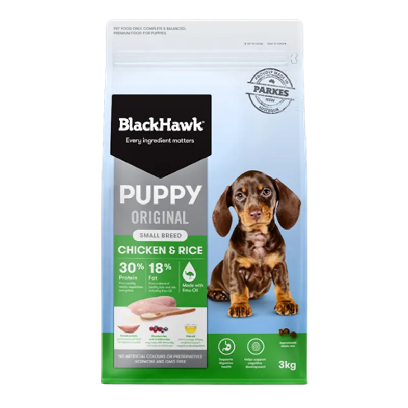 Black Hawk Puppy Small Breed Chicken & Rice 3Kg