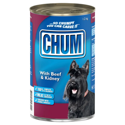Chum Wet With Beef And Kidney 1.2Kg 12Pk (Om12) Chum