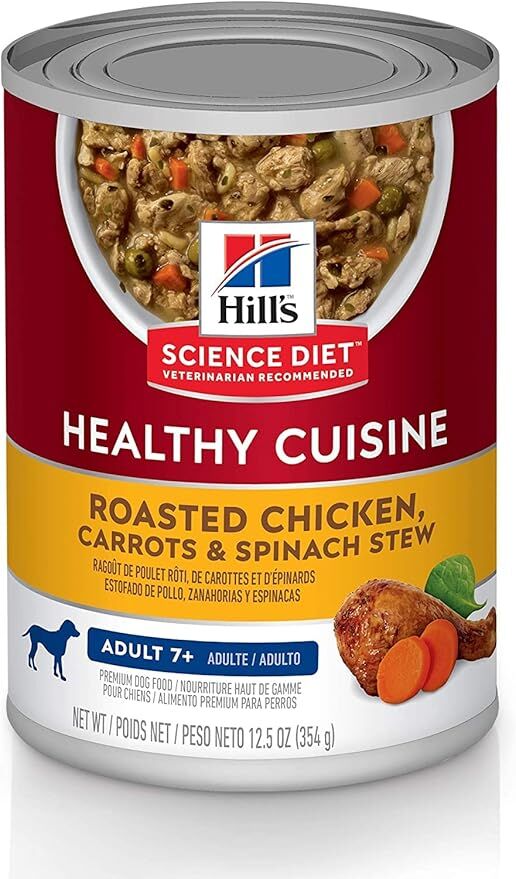 Hills Dog Adult 7+ Chicken & Carrot Stew 354G 12Pk (Om12)
