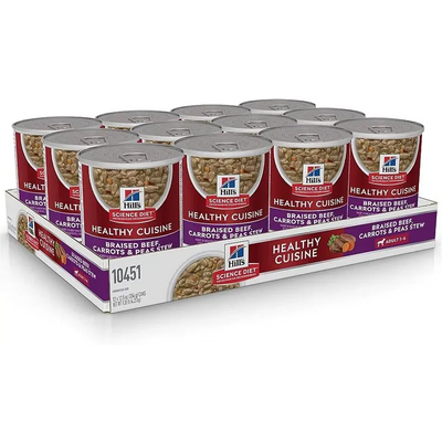Hills Dog Adult Beef Carrot & Peas Stew 354G 12Pk(Om12)