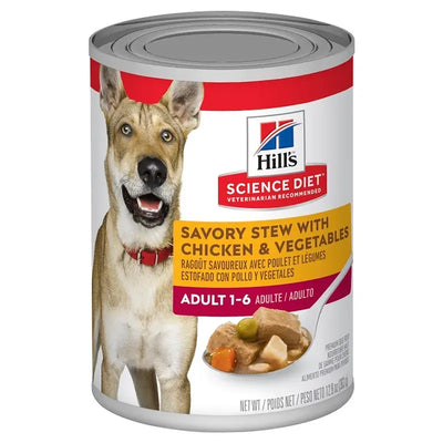 Hills Dog Adult Savory Stew Chk Veg 362G 12Pk(Om12)