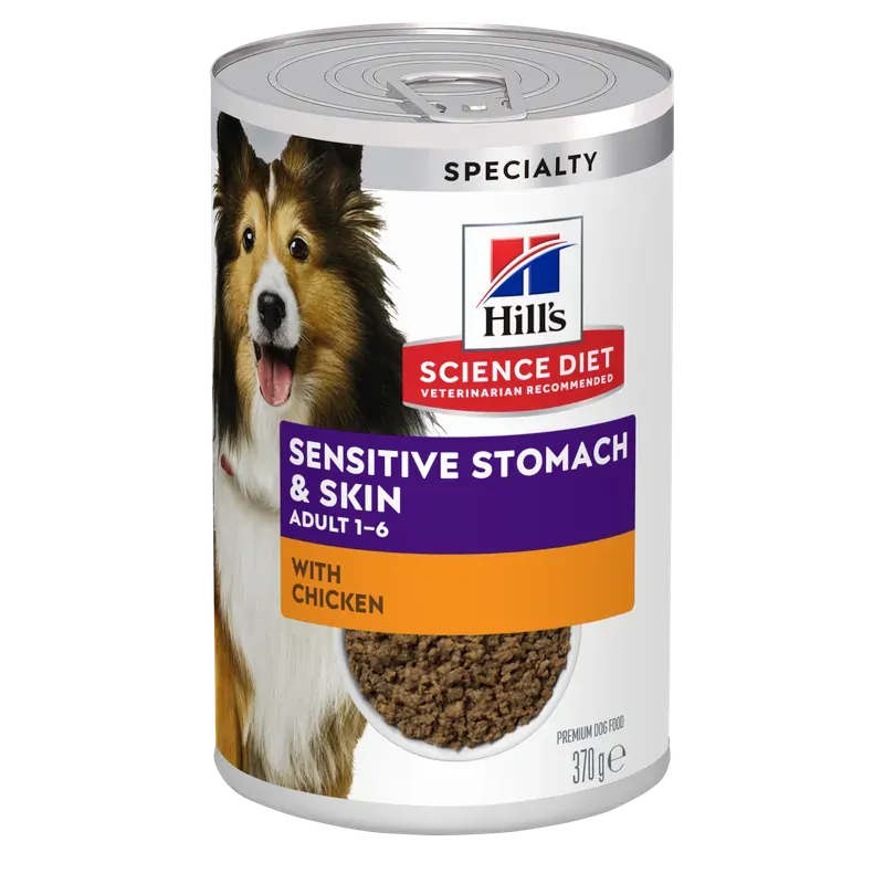 Hills Dog Adult Sensitive Stomach & Skin 370G 12Pk(Om12)