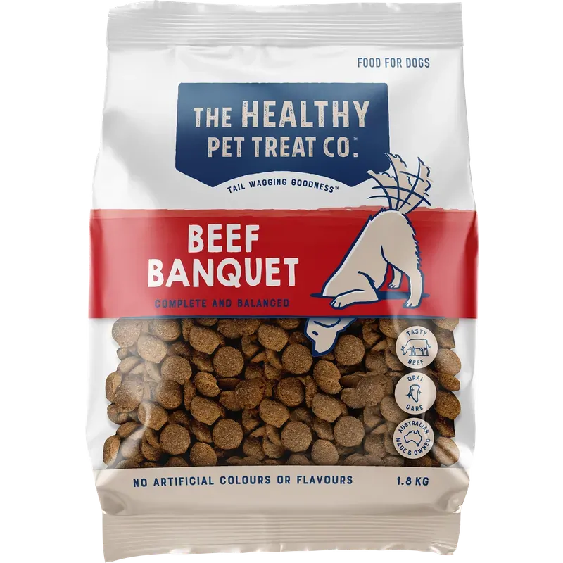 Healthy Pet Treat Co Beef Banquet Kibble 1.8Kg